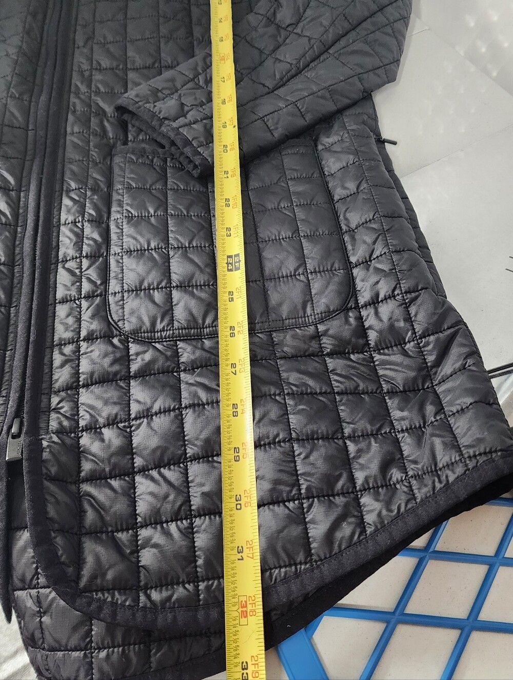Athleta Grandview Primaloft Coat Women Medium Black Quilted Long Jacket Outdoor - Picture 7 of 10